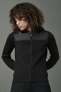Ropa Canada Goose Mujer Mexico - WindBridge Sudadera Con Capucha Black Label Negros NM4860935